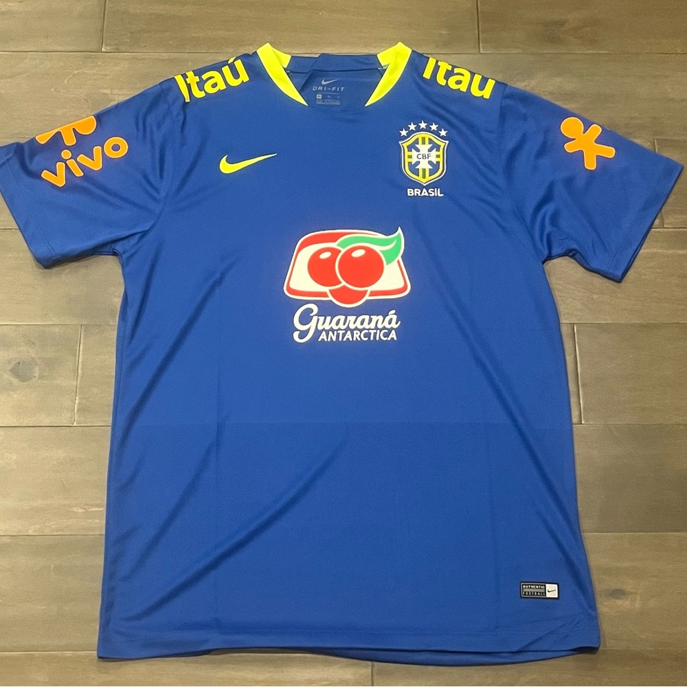 BRAZIL TRAINING SOCCER FOOTBALL GUARANA SHIRT JERSEY SIZE XL RARE
